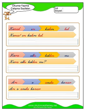 ı sesi Grubu Çalışma Sayfaları